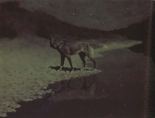 Moonlight,Wolf (mk43), Frederic Remington
